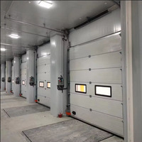 Puerta Seccional Industrial de Acero Galvanizado y Aleación de Aluminio con Apertura Ascendente, Anti-Robo, Protección Contra Incendios, Motorizada