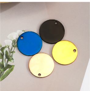 ลดกระหน่ำป้ายสุนัขสแตนเลสสลักด้วยเลเซอร์แบบสั่งทำป้าย ID ป้องกันการสูญหายแบบแขวนป้ายสัตว์เลี้ยงทรงกลมว่างเปล่าของขวัญตามธีมโลโก้ - Product Image 4