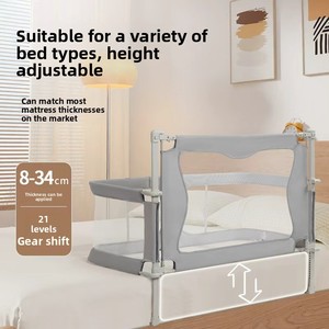 Recinzione Protettiva Antiurto per Neonati per <span class=keywords><strong>Letto</strong></span> Piccolo, Culla per Bambini, Pieghevole con Un Clic, Altezza Regolabile - Product Image 4