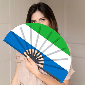 Abanicos <span class=keywords><strong>de</strong></span> mano plegables <span class=keywords><strong>de</strong></span> plástico con bandera <span class=keywords><strong>de</strong></span> Sierra Leona al por mayor para carnaval, boda, Festival, fiesta, <span class=keywords><strong>agencia</strong></span> <span class=keywords><strong>de</strong></span> <span class=keywords><strong>viajes</strong></span> - Product Image 5