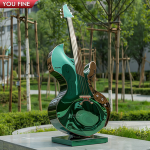 Sculpture moderne d'instruments en acier inoxydable pour grande <span class=keywords><strong>guitare</strong></span> - Product Image 4