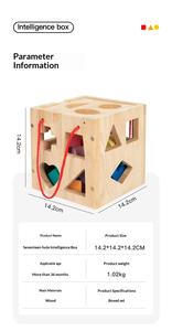 Juguete <span class=keywords><strong>de</strong></span> Madera para Clasificar Formas, Bloques <span class=keywords><strong>de</strong></span> Construcción Educativos Montessori para Niños Pequeños, Juguete <span class=keywords><strong>de</strong></span> Aprendizaje para Bebés, Venta al por Mayor OEM - Product Image 6