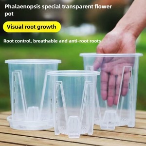 Plateau de fleurs d'orchidée Phalaenopsis en plastique Transparent multi-trous épaissi usage domestique poterie racine améliorée plancher Simple pour jardin - Product Image 5