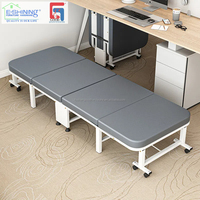 Lit escamotable E-SHINING, cadre en acier blanc, armoire dissimulée murale pour bureau ou chambre d'amis