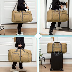 Travel Duffle Bag 60L Lightweight Foldable Duffel Bag Large Packable Overnight Bag Carry on <b>Luggage</b> with Shoe Compartment - Product Image 4