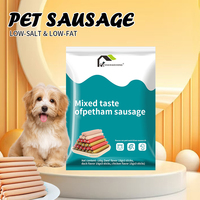 Camilan Sosis Ham untuk Hewan Peliharaan - Daging Ayam Sapi Bebek Segar Non-Organik Tanpa Pewarna/Penyedap Buatan Rendah Kalori 15g*9pcs Kemasan untuk Kucing Anjing