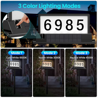 Enseigne d'adresse solaire double face à LED Neonawall, éclairage de numéro de maison, IP65, vente en gros d'usine, pour projets commerciaux extérieurs, jardins et cours