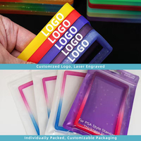 Étui de protection personnalisé pour cartes de jeu, en silicone TPU souple, couleur dégradée, pailleté, protection antichoc 35pt pour cartes gradées