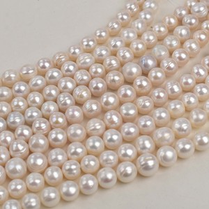 Grandi <span class=keywords><strong>Perle</strong></span> Bianche <span class=keywords><strong>di</strong></span> circa 12mm con Filo, Leggermente Imperfette, <span class=keywords><strong>Perle</strong></span> d'Acqua Dolce Sciolte per Collane Fai da Te, Semilavorato - Product Image 4