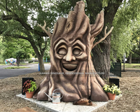 Statue d'homme-arbre personnalisée avec mouvements et son, arbre animatronique mythique parlant