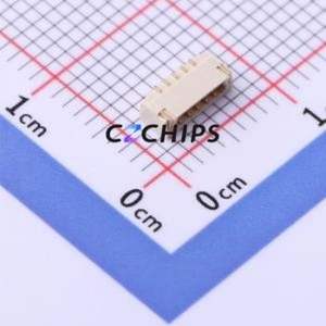 HDGC0802WR-S-5P Wire-to-Board Pin Header SMD,P=0.8mm,Horizontal Mount Connector 1x5P 0.8mm Horizontal Mount 5P - Product Image 1