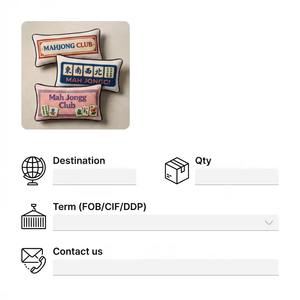 <span class=keywords><strong>Funda</strong></span> de Cojín Personalizada Moderna con Diseño de Mahjong en Punto de Cruz, Textura 3D, Poliéster, Cierre de Cremallera, Logotipo Personalizado, Monograma para el Hogar - Product Image 4