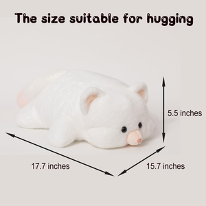 Peluche <span class=keywords><strong>ferret</strong></span> blanc mignon et dodu, avec visage de <span class=keywords><strong>ferret</strong></span> lesté, super douce, confortable à câliner, 18 pouces - Product Image 3