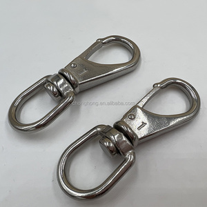 Chaînes pour animaux de compagnie, laisses pour chiens, crochets à ressort, clips de plongée robustes, clips pour mât de drapeau, mousquetons pivotants en acier inoxydable S-251 - Product Image 2