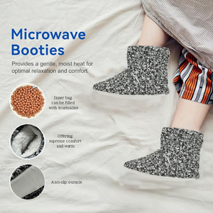 Custom Microwave Heat Pack Gift Set Microwavable Booties Tourmaline Lavender Flaxseed Heated <strong>Shoes</strong> <strong>Foot</strong> <strong>Warmers</strong> - Product Image 2