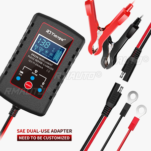 Chargeur de batterie de moto automatique intelligent RJtianye avec pince de 2 m pour batterie au plomb-acide 6V-12V 2Ah-20Ah - Product Image 1