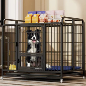 IJzeren hondenkooi toilet voor grote, middelgrote en kleine honden, binnengebruik, ademend ontwerp, eenvoudige installatie, geschikt voor Labrador/Golden Retriever. - Product Image 4