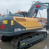 Excavatrice hydraulique d'occasion Hyundai R220LC-9S, 21,9 tonnes, pour travaux de construction