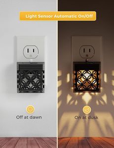 ZHILAI Mini <span class=keywords><strong>Luce</strong></span> Notturna LED in Plastica Moderna con Sensore di <span class=keywords><strong>Luce</strong></span>, Dimmerabile, Salvaspazio, <span class=keywords><strong>Luce</strong></span> Calda, Aiuto per il Sonno, per Camera da Letto e Bagno, CRI80 - Product Image 2