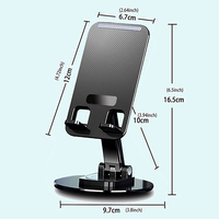 Support de téléphone et tablette de bureau en aluminium, rotatif à 360°, télescopique, antidérapant, pour diffusion en direct – Vente en gros usine, populaire