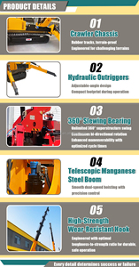 Nhà Máy Giá <span class=keywords><strong>10</strong></span> tấn Spider <span class=keywords><strong>Crane</strong></span> 1 tấn theo dõi Lift <span class=keywords><strong>Crane</strong></span> di động xây dựng Crawler cho xây dựng CE EPA được phê duyệt - Product Image 4