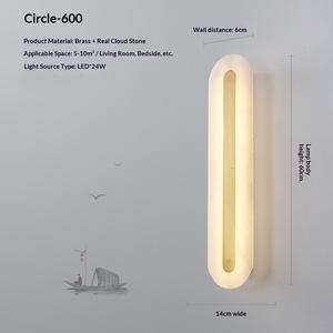 Nouvelle applique <span class=keywords><strong>murale</strong></span> LED en cuivre et marbre <span class=keywords><strong>de</strong></span> style chinois, luxe léger, <span class=keywords><strong>pour</strong></span> salon, fond <span class=keywords><strong>de</strong></span> télévision et <span class=keywords><strong>chevet</strong></span> <span class=keywords><strong>de</strong></span> <span class=keywords><strong>chambre</strong></span> - Product Image 6