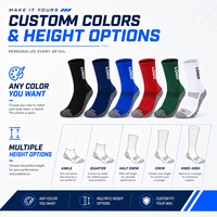 Chaussettes de sport athlétiques personnalisées en jacquard, antidérapantes, rembourrées, avec logo personnalisé, pour hommes
