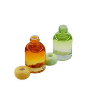 Bouteilles en verre transparentes vides pour diffuseur de roseaux avec bouchons en plastique, bâtonnets de roseaux et boîtes cadeaux, couleur personnalisée