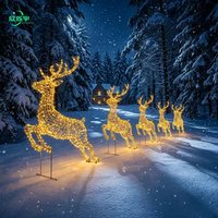 Produits OEM ODM, lumières de Noël pour l'intérieur et l'extérieur, lumières de rue à motif de cerf 3D, décorations lumineuses IP65