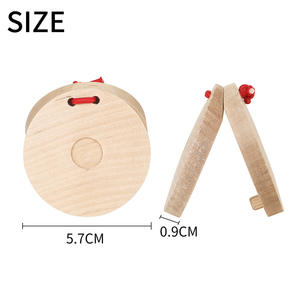 Castañuelas de madera para dedos, instrumentos de percusión Orff, palmas de ritmo para la educación temprana y el desarrollo. - Product Image 3
