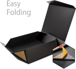 صندوق هدايا كبير جدًا بإغلاق مغناطيسي، صندوق تخزين ورقي بغطاء للملابس والهدايا الكبيرة - Product Image 2