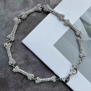 Pendientes y Pulsera de Cadena Saturno de la <span class=keywords><strong>Serie</strong></span> <span class=keywords><strong>Bones</strong></span> de Tungsteno con Diamantes Completos Empress Dowager, Diseño Personalizado de Moda Femenina Brillante - Product Image 3