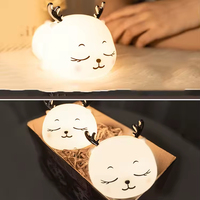 Lampe LED en silicone mignonne en forme de bière pour chambre d'enfant, veilleuse colorée à lumière douce et chaude, lampe décorative de chevet