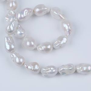 Vente directe d'usine de Zhuji, perles d'eau douce naturelles, perles extraterrestres, 13-16 mm, collier Dabaoluo, accessoires de bricolage assortis - Product Image 1