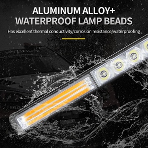 GPRGIT Barre lumineuse d'avertissement à LED COB haute puissance, tricolore, clignotante d'urgence, pour travaux, 12V-24V 56W, pour remorque et camion, Nouveau - Product Image 2