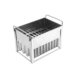 Venta al por Mayor 40 Moldes de Acero Inoxidable con Punta Redonda para Paletas de Hielo Caseras de Cuatro Ranuras con Características Sostenibles Herramientas para Helado - Product Image 3