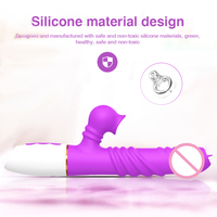 Vibrateur puissant pour femmes avec stimulation du point G et massage clitoridien, 10 modes de vibration et de succion, rechargeable par USB