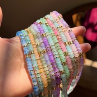 Nouveau collier tendance fait main pour femmes, perles en pierre naturelle colorées, acier inoxydable, chaîne DIY