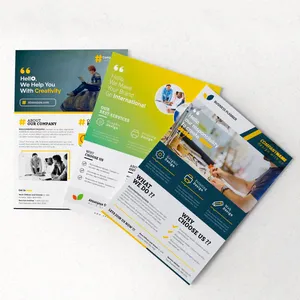 Custom Color Offset Printing Service A2 A3 A4 A5 A6 Card Brochure Folder Logo Manual Magazine Catalogue Flyer Leaflet Printing