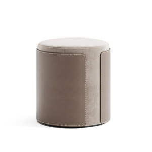 Modern PU Leather Ottoman Circle Vanity Make up Stool <strong>Mid</strong> <strong>Century</strong> <strong>Footstool</strong> Cover Round Stools Sofa Stool Ottoman - Product Image 1