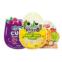Sachet d'emballage de bonbons personnalisé découpé sur mesure, forme spéciale, scellé sur trois côtés, avec logo personnalisé pour friandises d'enfants
