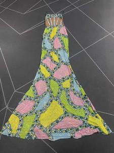 ชุดราตรีหรูหราประดับเพชร ดีไซน์ไข่มุก ความยาวระดับชา เอวทรงเอ็มไพร์ ผ้าแคชเมียร์ ทรงดินสอ สำหรับงานพรอม งานกาล่าดินเนอร์ หรืองานพรมแดง - Product Image 3