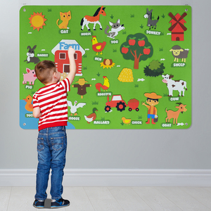 Nouveau design de livre d'activités sensorielles, jouet éducatif précoce pour développer les capacités motrices, tableau d'activités en feutre 83*115cm pour les enfants de 1 à 6 ans, unisexe - Product Image 4