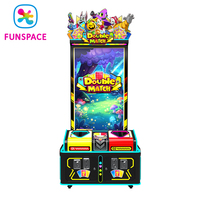 FunSpace Machine de jeu d'arcade commerciale à monnayeur pour deux joueurs, en métal, avec jeu anglais, mémoire et tir de précision