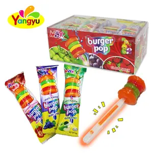 Fluoreszenz Burger Gummy Candy Lutscher mit Leucht stab