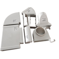 Ventilation blanche de qualité personnalisée raccords de conduits plats en PVC tuyau plat conduit d'air rectangulaire en plastique