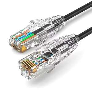 สายแพทช์อีเธอร์เน็ต Yimaite ขายดี รุ่นบางพิเศษ Cat6 28AWG ปลอก PVC หุ้มด้วยทองแดงเคลือบอลูมิเนียม 8 แกน แบบบิดเกลียว UTP ความถี่ 250MHz หัวต่อ RJ45 - Product Image 1