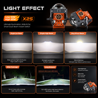 VAHID X2S 160W Projecteur Laser Bi-LED 6000K Phare de Voiture Universel à Faisceau Haut et Bas pour Rénovation et Amélioration de l'Éclairage Automobile