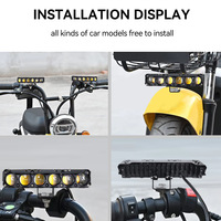 Espumoso 6-Linsen Motorrad-Scheinwerfer LED-Linsen-Frontlicht Fahrlicht 3570 Chip Arbeits-Nebelscheinwerfer für Motorräder, Autos und LKWs