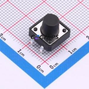 TS015-CBW1FH9.5 Tactile Switch Through hole-4P,12x12mm Switch Single Pole Single Throw Round Button 2.5N Through Hole - Product Image 1
